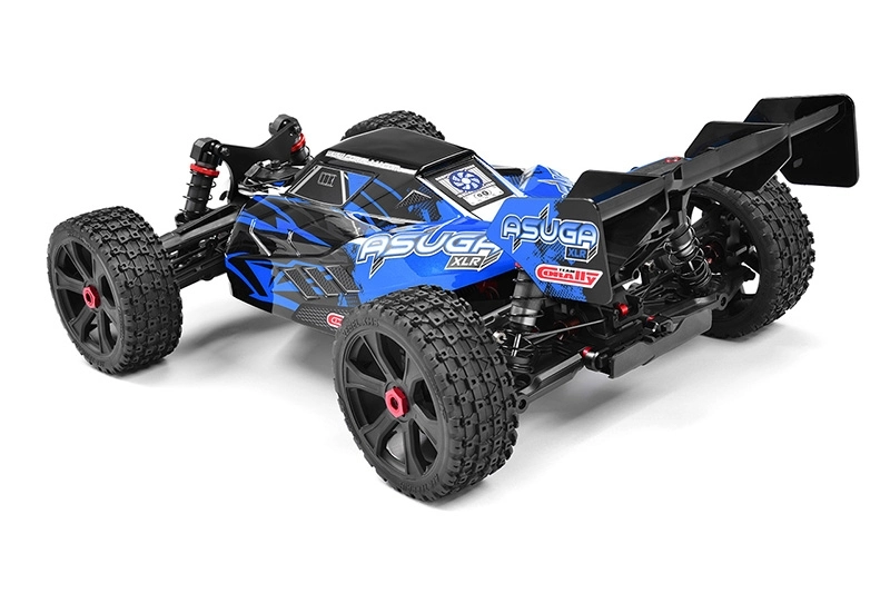 RC auto ASUGA XLR 6S - buggy 4WD - PRO Roller šasi, modrá