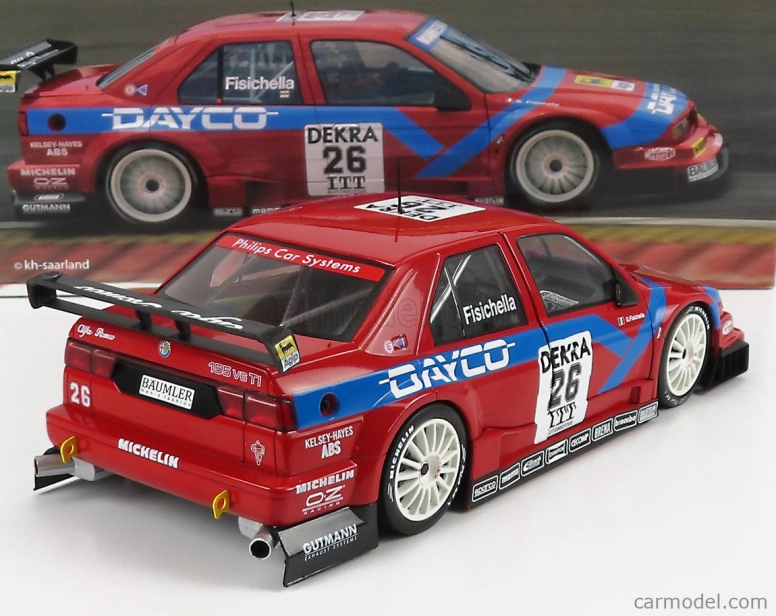 Werk83 Alfa romeo 155 V6 Ti Team Alfa Corse N 26 Dtm Itc 1995 Giancarlo Fisichella 1:18 Červená modrá