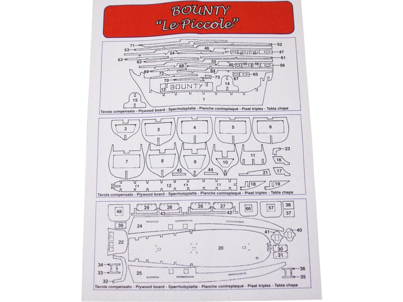 Mantua Model HMS Bounty Le Piccole 1:100 kit
