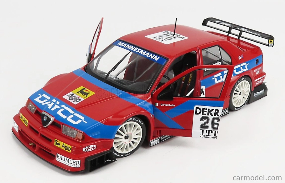 Werk83 Alfa romeo 155 V6 Ti Team Alfa Corse N 26 Dtm Itc 1995 Giancarlo Fisichella 1:18 Červená modrá