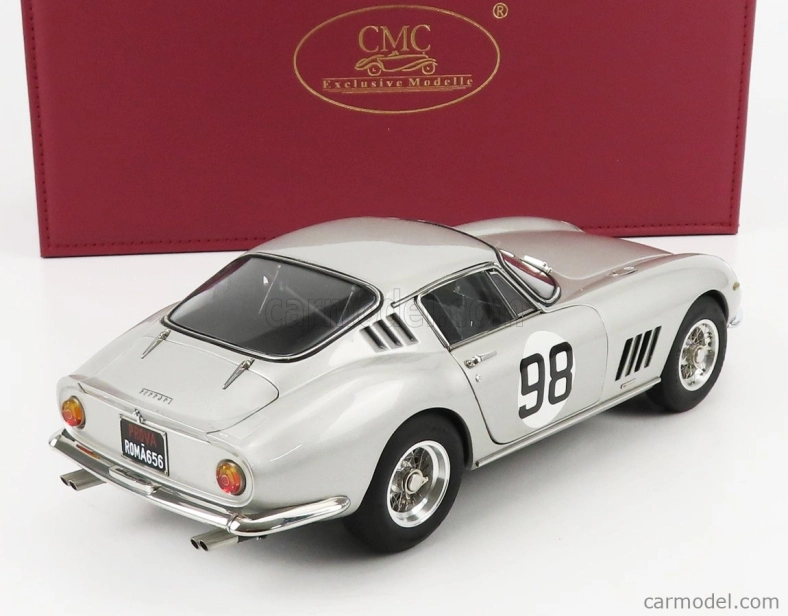 Cmc Ferrari 275 Gtb/c Competizione Ch.9051 N 98 500km Mugello 1966 R.sinibaldi - M.grana 1:18 Silver