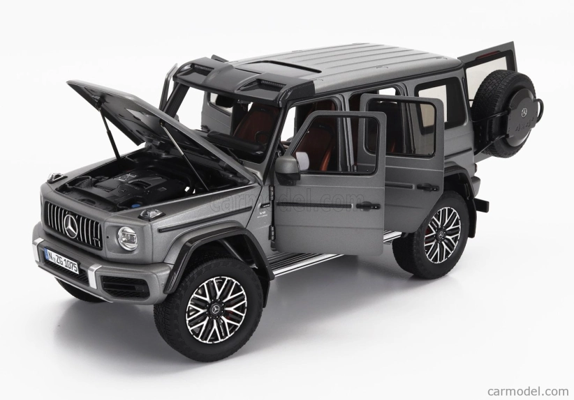 Nzg Mercedes benz G-class G63 4x4 Amg 2023 1:18 Platinová Magno Šedá
