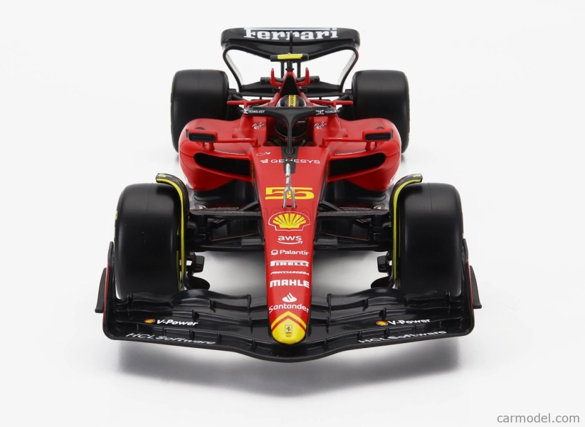 Bburago Ferrari F1  Sf-23 Team Scuderia Ferrari N 55 Pole Position 3rd Monza Italy Gp 2023 Carlos Sainz 1:18 Červená Černá Žlutá