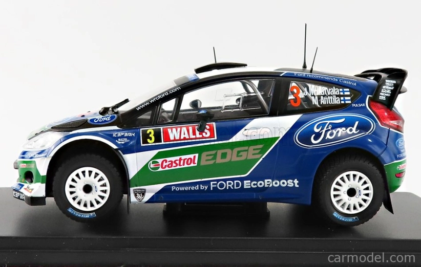 Edicola Ford england Fiesta R5 N 3 Rally Wales Gb 2012 J.m Latvala - M.anttila 1:24 Modrá Biela Zelená