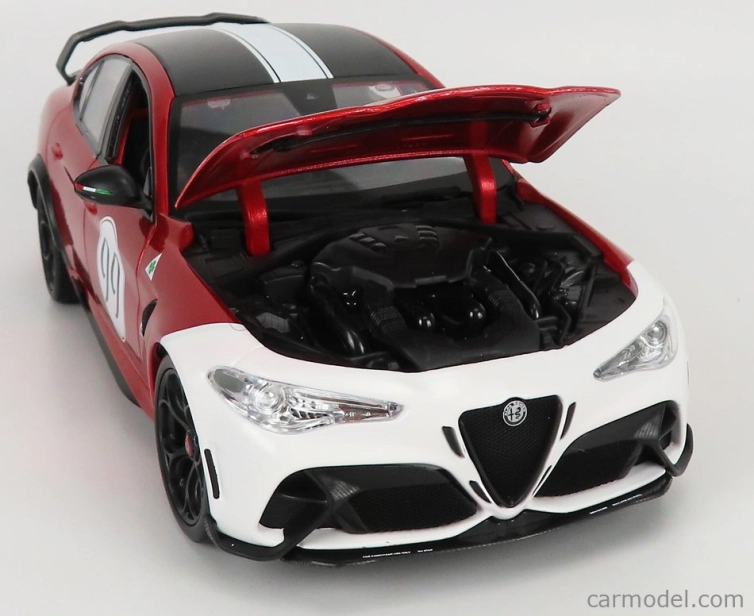 Bburago Alfa romeo Giulia Gtam N 99 Racing 2020 1:18 Alfa Červená Bílá