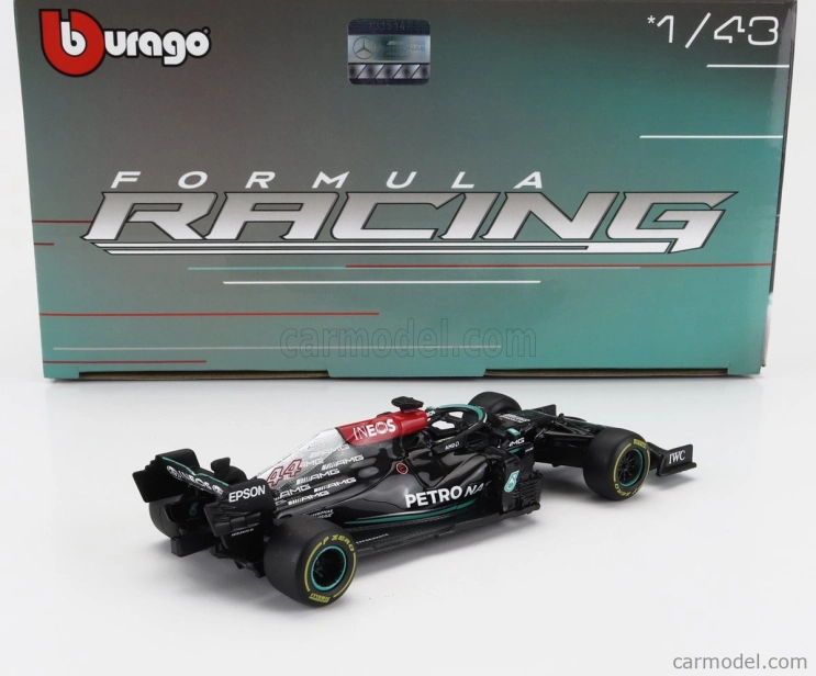 Bburago Mercedes gp Set F1 4x W14 Team Mercedes-amg Petronas Formula One N 44 Season 2023 Lewis Hamilton - N 63 Season 2023 George Russell - W13 N 44 Season 2022 Lewis Hamilton – W12 N 44 Season 2021 Lewis Hamilton 1:43 matná čierna strieborná