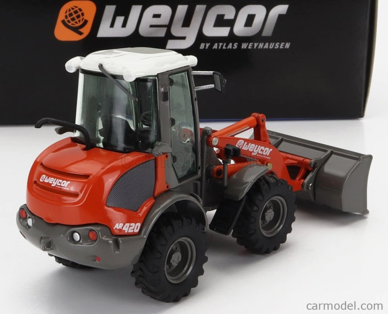 Nzg Weycor Ar420 Ruspa Gommata - Scraper Tractor Wheel Loader 1:50 Oranžově Šedá