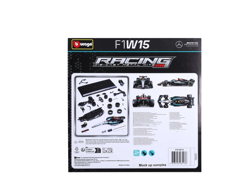 Bburago Mercedes-AMG Petronas W15 (2024) 1:24 Kit #44 Hamilton