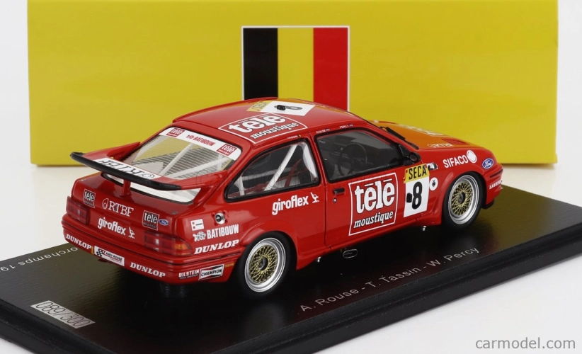 Spark-model Ford england Sierra Rs Cosworth Team Andy Rouse Engineering N 8 24h Spa 1987 Andy Rouse - Win Percy - Thierry Tassin 1:43 Tmavo oranžová