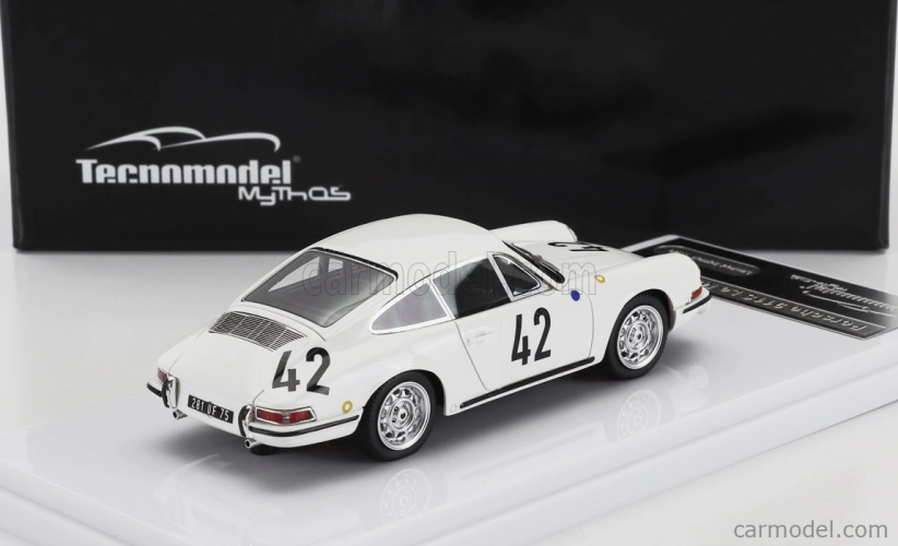 Tecnomodel Porsche 901 911 S Team Auguste Veuillet N 42 24h Le Mans 1967 R.buchet - H.linge 1:43 Biela
