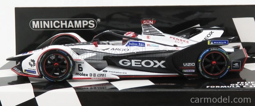 Minichamps Penske Formula-e Ev-3 Team Geox Dragon N 6 Sezóna 2018-2019 F.nasr 1:43 Biela