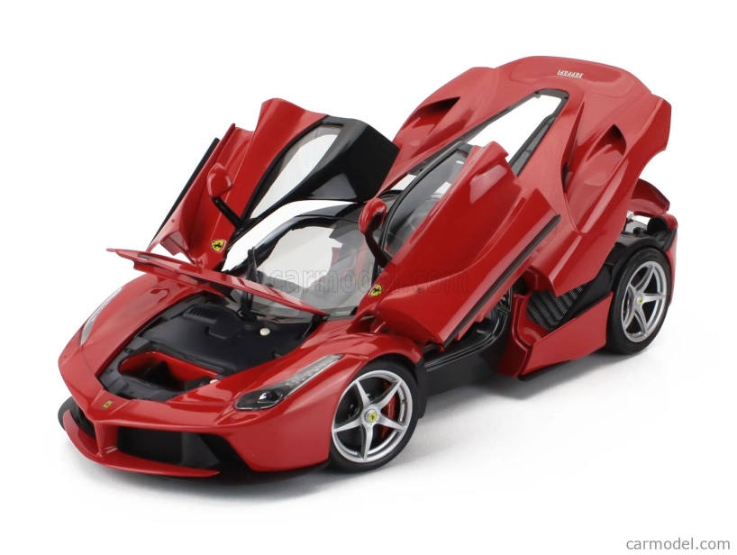 Bbr-models Ferrari Laferrari 2013 - Silver Rims 1:18 Rosso Corsa 322 - Červená