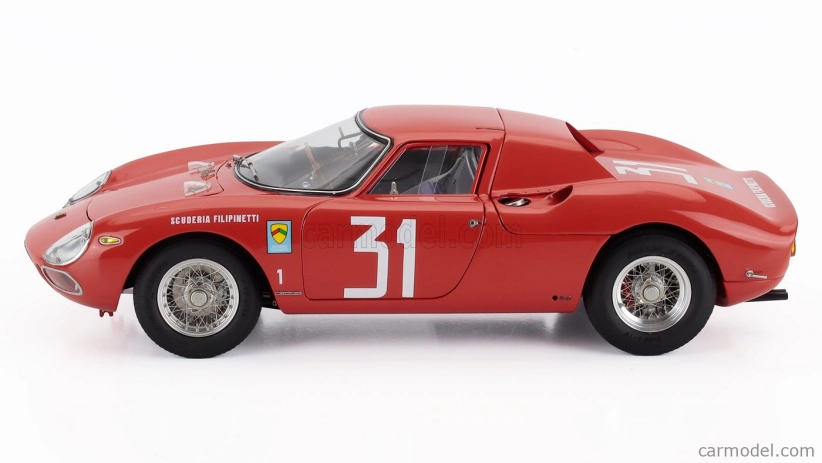 Cmc Ferrari 250lm Ch.n5899 Team Scuderia Filipinetti N 31 Winner Monza 1964 Nino Vaccarella 1:18 Červená