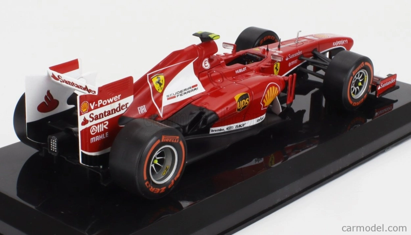 Edicola Ferrari F1  F138 N 4 Season 2013 Felipe Massa - Con Vetrina - With Showcase 1:24 F-1 Červená S Bílou
