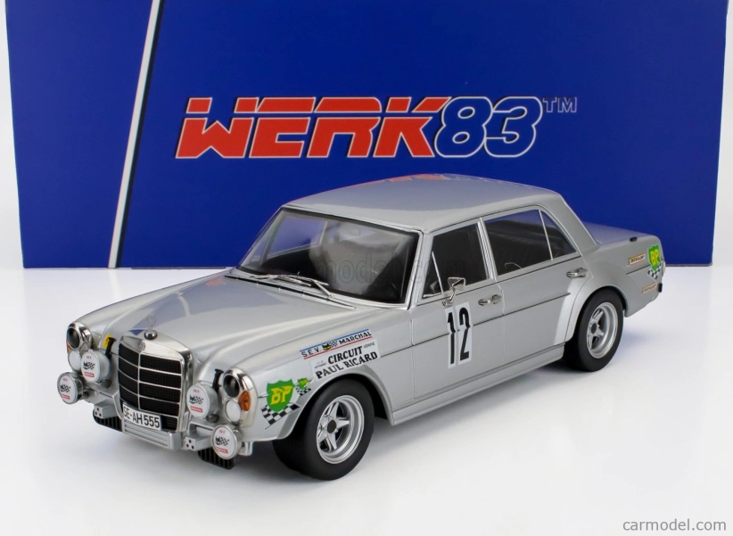 Werk83 Mercedes benz 300 Sel 6.8 Amg N 12 12h Paul Ricard 1971 Klaus Behrmann - Jean Pierre Jabouille - Jose Dolhem 1:18 Striebro