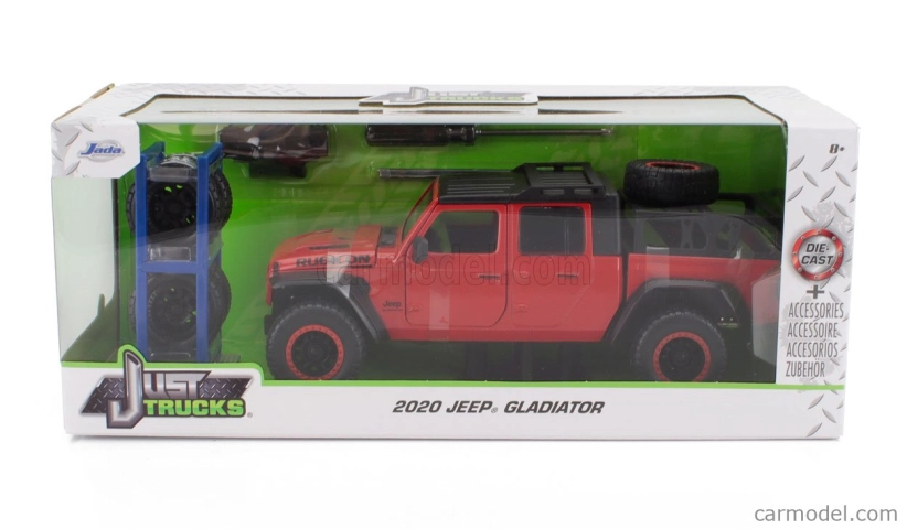 Jada Jeep Gladiator Pick-up 2020 so sadou 4x pneumatík 1:24 červená čierna