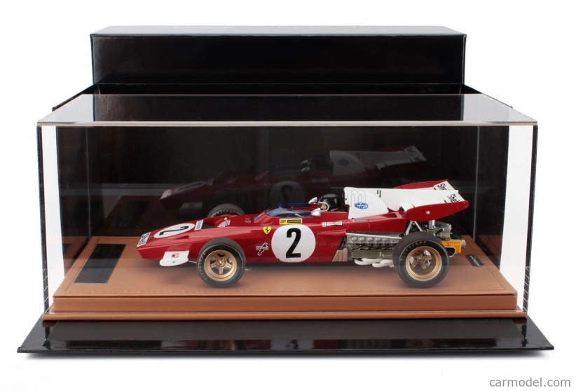 Tecnomodel Ferrari F1 312b2 N 2 Zandvoort Gp (s figúrkou pilota) 1971 Jacky Ickx - Con Vetrina - s vitrínou 1:18 červená biela