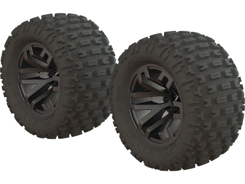 Arrma koleso 2,8" MT Gun Metal, pneu dBoots Fortress (2)