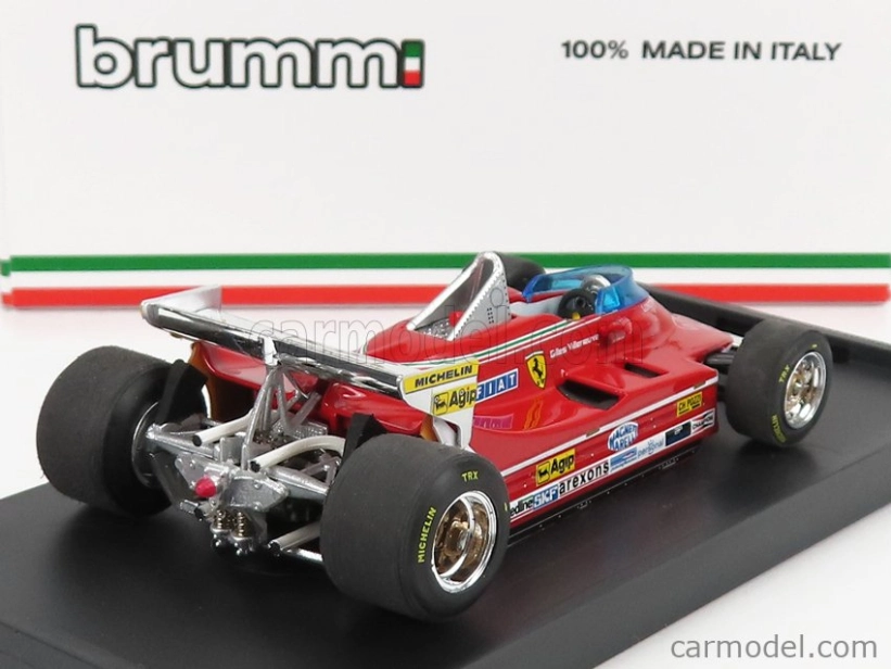 Brumm Ferrari F1 312t5 N 2 Monaco Gp 1980 Gilles Villeneuve 1:43 červená