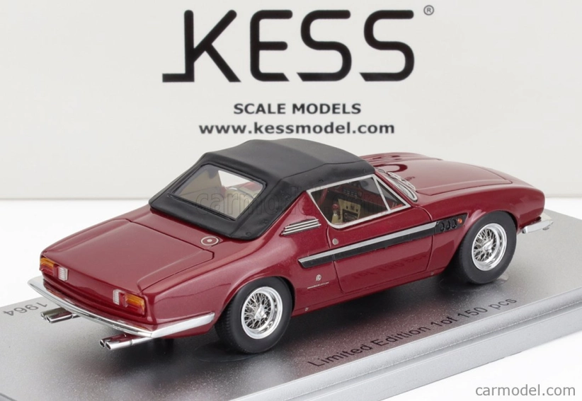 Kess-model Ferrari 330 Gt 2+2 Sn.6109 Michelotti Cabriolet Closed 1964 1:43 Bordeaux Black