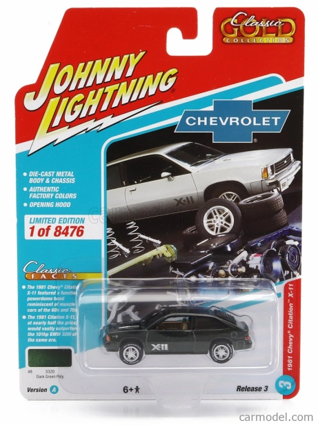 Johnny lightning Chevrolet Citation X-11 1981 1:64 Zelená