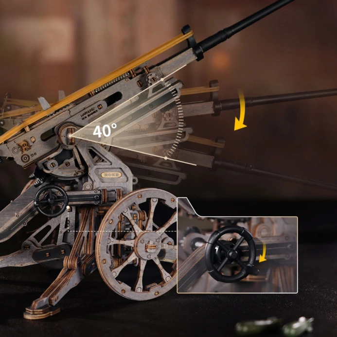 RoboTime 3D dřevěná mechanická skládačka Protiletadlové dělo