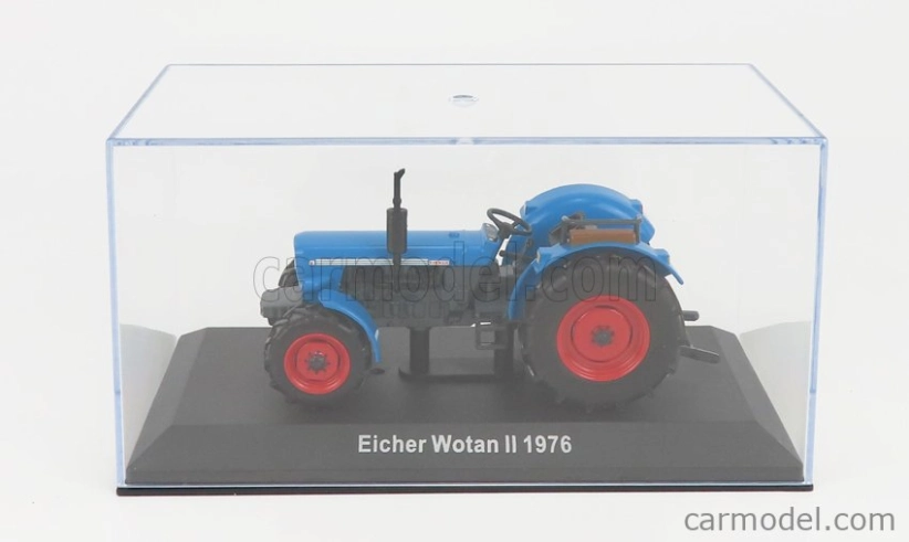 Edicola Eicher Wotan Ii Tractor 1976 - Con Vetrina - S vitrínou 1:43 Modrá červená
