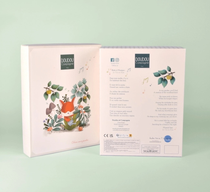 Doudou Dárková sada Plyšový muchláček liška Romarin 27 cm