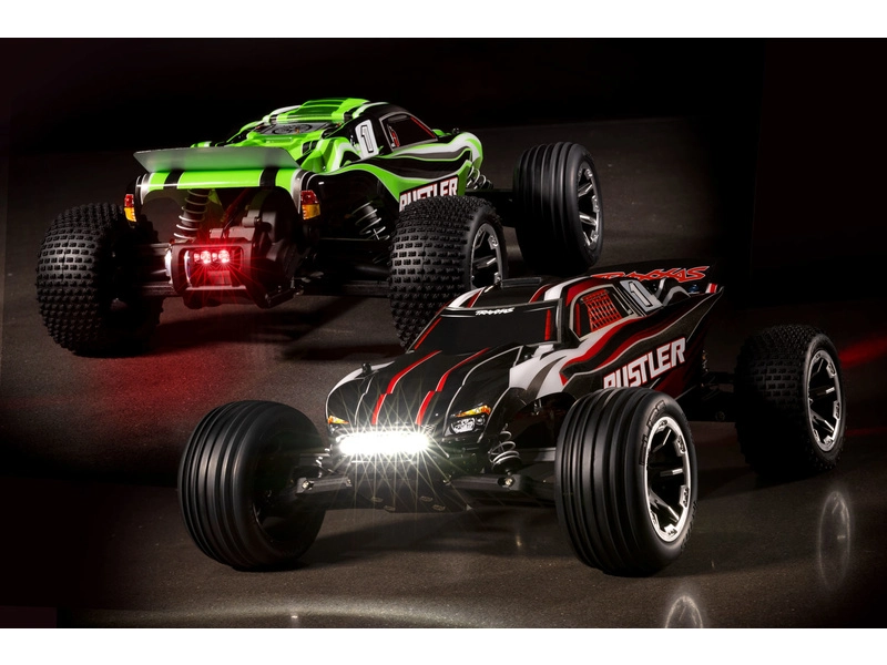 RC auto Traxxas Rustler 1:10 RTR s LED osvětlením, zelená