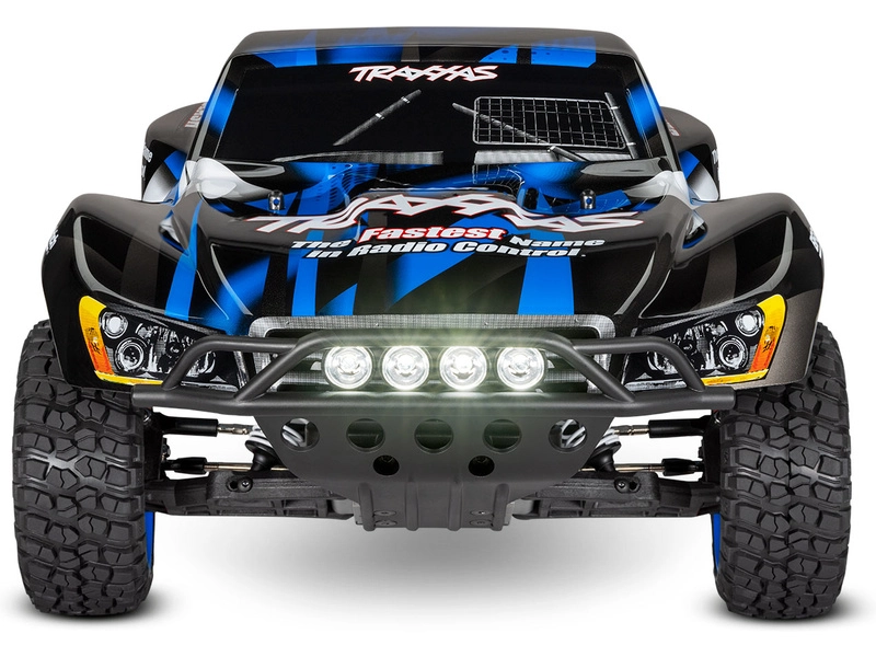 RC auto Traxxas Slash 1:10 RTR s LED osvětlením, červeno-modrá