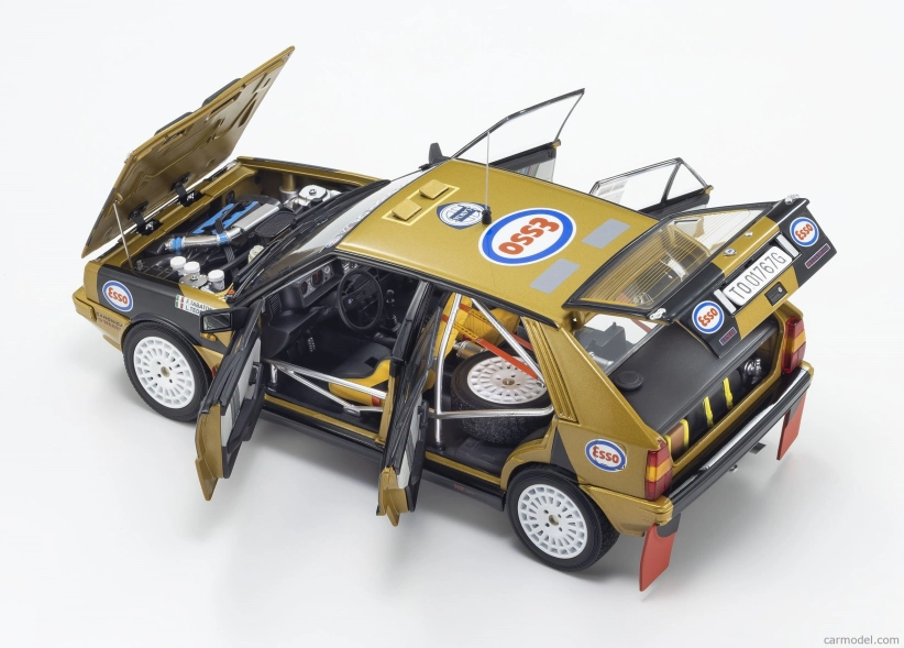 Kyosho Lancia Delta Hf Integrale 4wd Team Esso N 1 Winner Rally Piancavallo 1987 Fabrizio Tabaton - Luciano Tedeschini 1:18 Černé Zlato