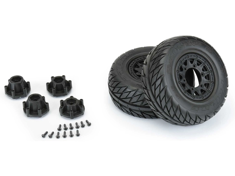 Pro-Line koleso 2,2/3,0", pneumatiky Street Fighter, čierny disk Raid H12 (2)