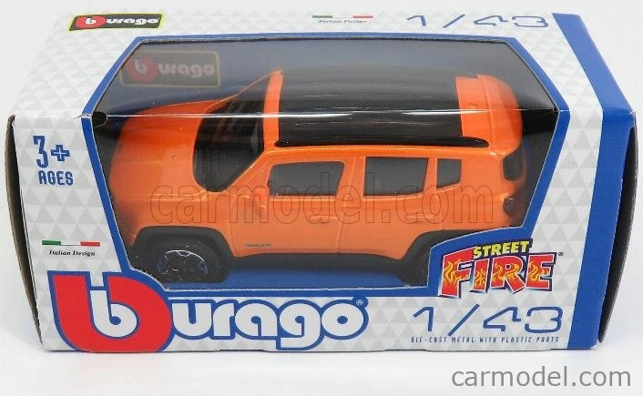 Bburago Jeep Renegade 2017 1:43 oranžová s čiernou