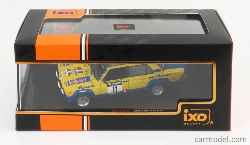 Ixo-models Lada fiat 2105 Vfts N 11 2nd Rally Valasska Zima 1984 M.lank - T.milo 1:43 Žlutá Modrá