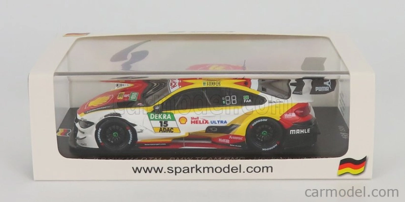 Spark-model BMW radu 4 M4 Bmw Team Rmg N 15 Dtm Hockenheim 2018 A.farfus 1:43 Biela červená žltá