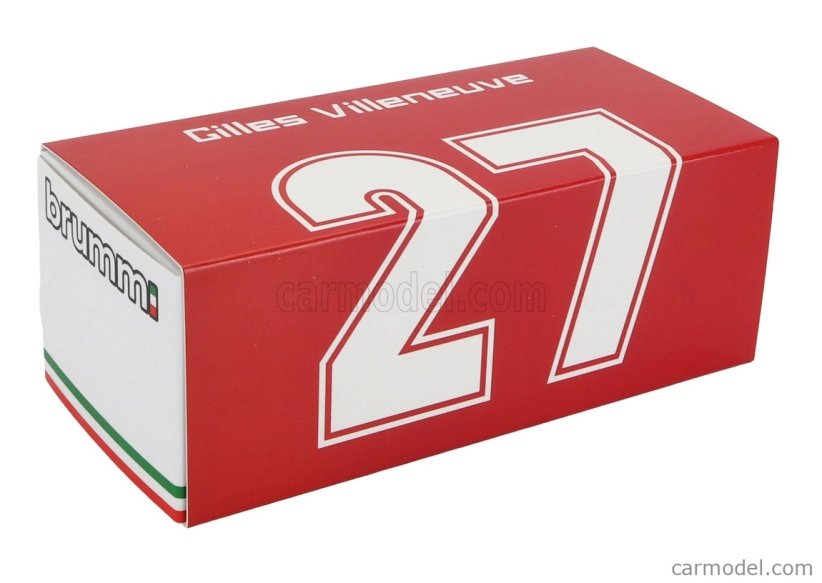 Brumm Ferrari F1 126c2 N 27 2nd San Marino Imola Gp 1982 Gilles Villeneuve - s figúrkou vodiča 1:43 červená