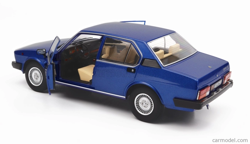 Mitica-diecast Alfa romeo Alfetta Berlina 2000l 1978 - Cerchi Millerighe Wheels 1:18 Blue Pervinca Met 349