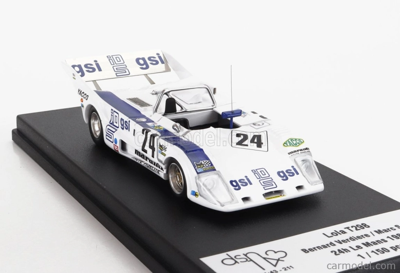 Trofeu Lola T298 N 24 24h Le Mans 1980 Bernard Verdiere - Marc Sourd 1:43 Biela