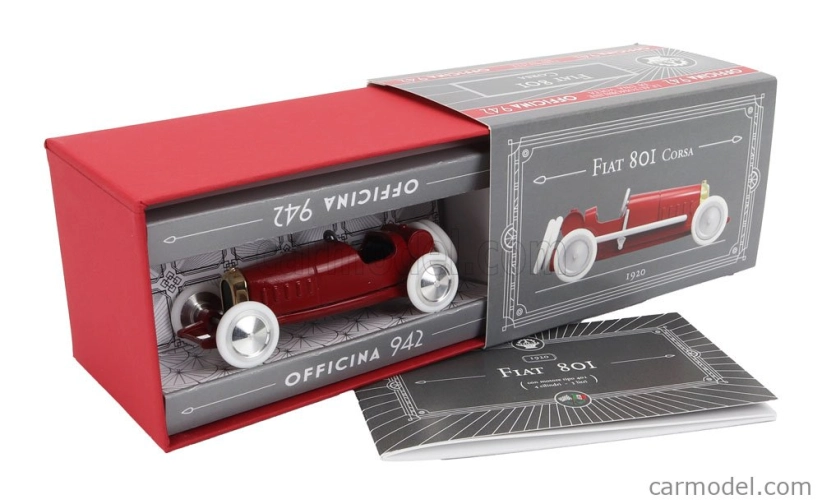 Officina-942 Fiat 801 Spider Corsa 1920 1:43 Tmavo červená