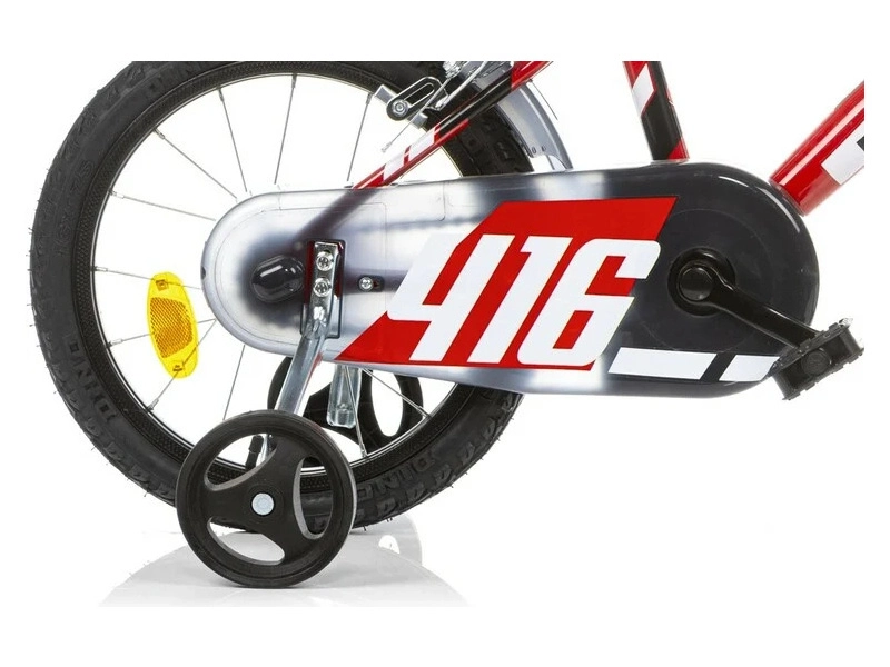 DINO Bikes - Dětské kolo 16" červené