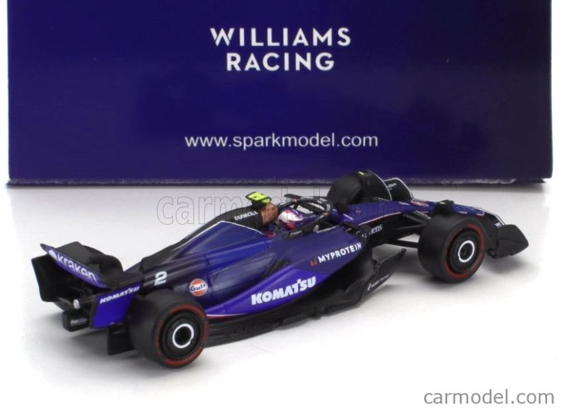 Spark-model Williams F1  Fw46 Team Williams Racing N 2 Season 2024 Logan Sargeant 1:64 2 Tóny Modré