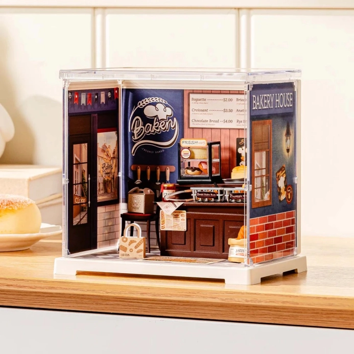 RoboTime 3D dřevěná skládačka Miniatura domečku mini Pekárna