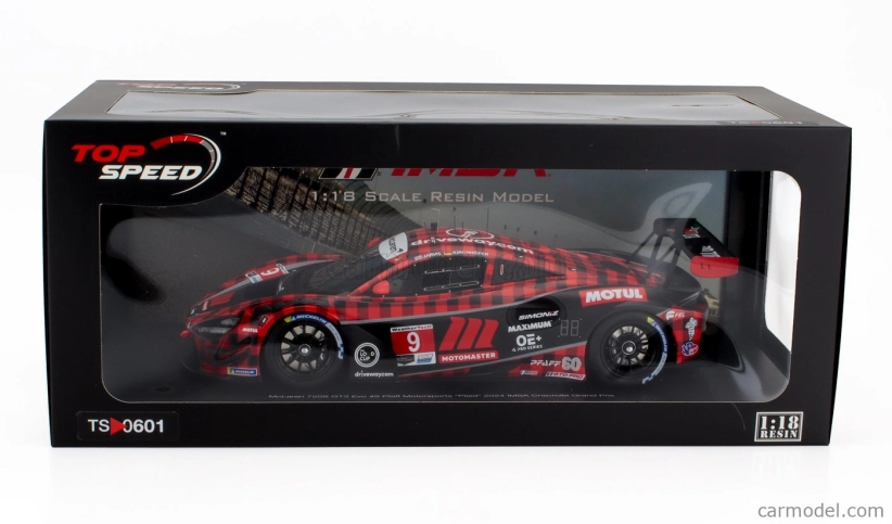 Truescale Mclaren 720s Gt3 Evo 4.0l Turbo V8 Team Pfaff Motorsport N 9 Imsa Chevrolet Grand Prix 2024 Oliver Jarvis - Marvin Kirchhofer 1:18 červená čierna