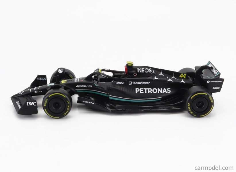 Bburago Mercedes gp Set F1 4x W14 Team Mercedes-amg Petronas Formula One N 44 Season 2023 Lewis Hamilton - N 63 Season 2023 George Russell - W13 N 44 Season 2022 Lewis Hamilton – W12 N 44 Season 2021 Lewis Hamilton 1:43 matná čierna strieborná