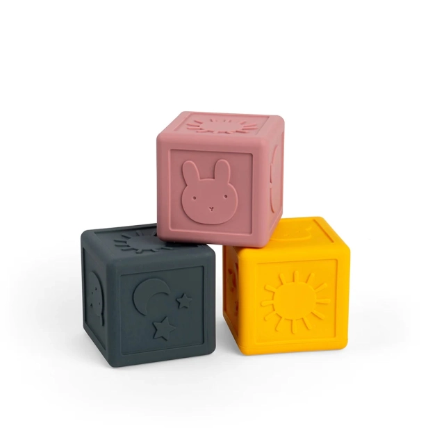 Bigjigs Toys Silikonové senzorické kostky