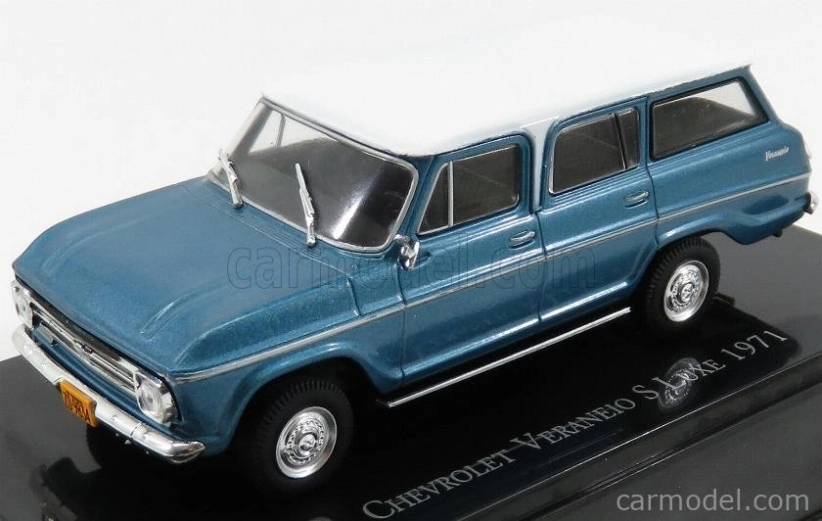 Edicola Chevrolet Veraneio S Luxe 1971 1:43 Blue Met White