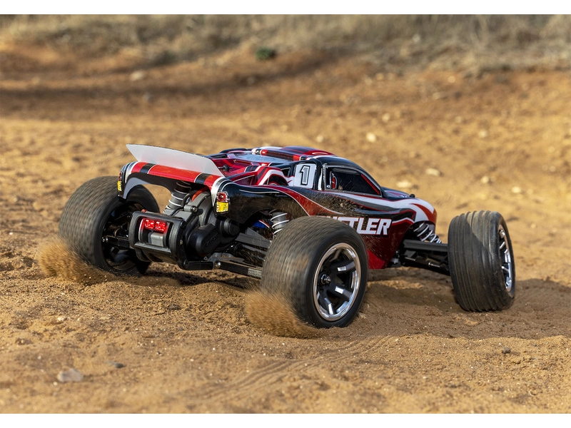 RC auto Traxxas Rustler 1:10 RTR s LED osvětlením, zelená