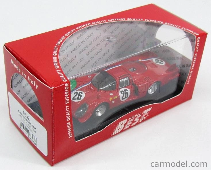 Najlepší model Alfa romeo 33.2 Lm N 26 1000km Monza 1968 Trosch - Gosselin 1:43 Red