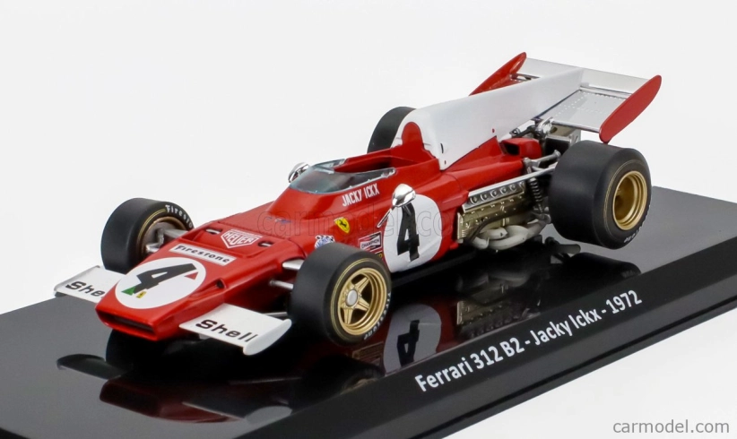 Edicola Ferrari F1 312 B2 N 4 Season 1972 Jacky Ickx - Con Vetrina - s vitrínou 1:24 červená biela