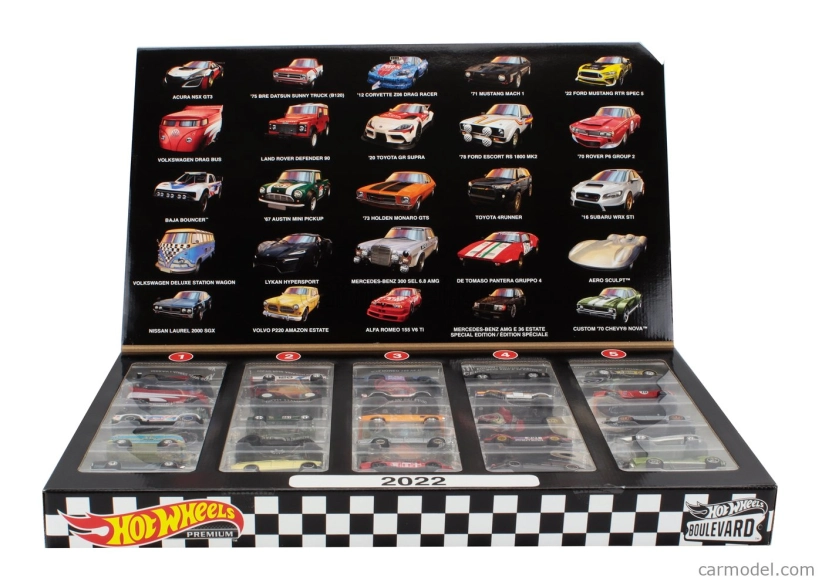 Mattel hot wheels Porsche Set Boulevard Assortment 25 Cars Pieces 1:64 Různé